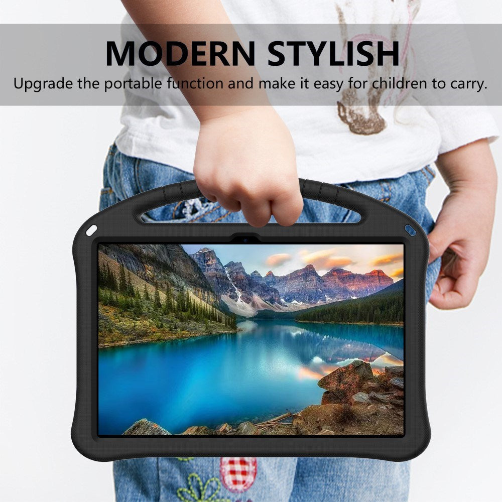EIDERWOOD Lenovo Idea Tab Pro Anti-Drop Tablett Deksel med Håndtak og Stativfunksjon - Svart