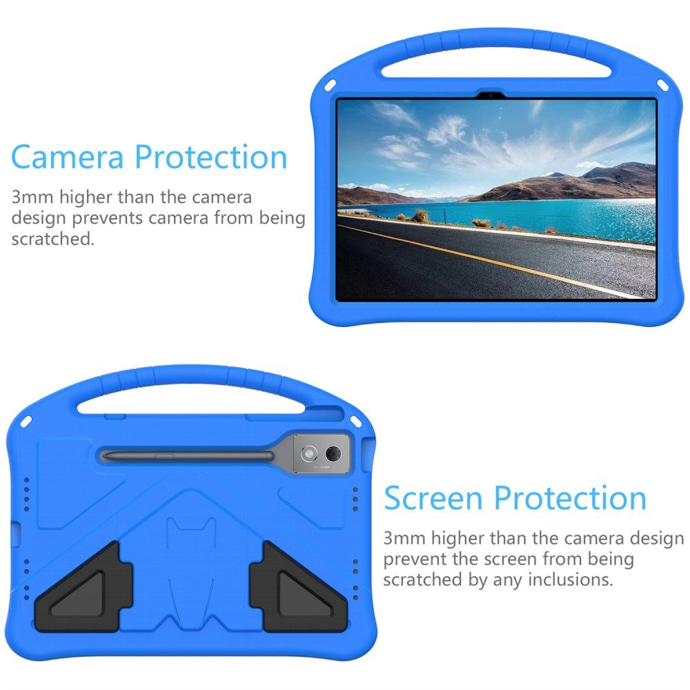 EIDERWOOD Lenovo Idea Tab Pro Anti-Drop Tablett Deksel med Håndtak og Stativfunksjon - Blå