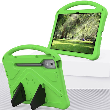 EIDERWOOD Lenovo Idea Tab Pro Anti-Drop Tablett Deksel med Håndtak og Stativfunksjon - Grønn