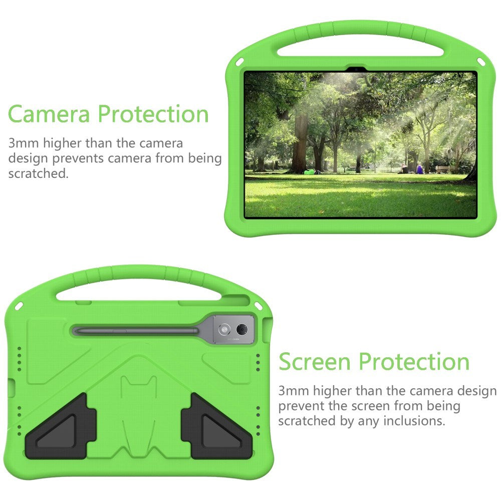 EIDERWOOD Lenovo Idea Tab Pro Anti-Drop Tablett Deksel med Håndtak og Stativfunksjon - Grønn