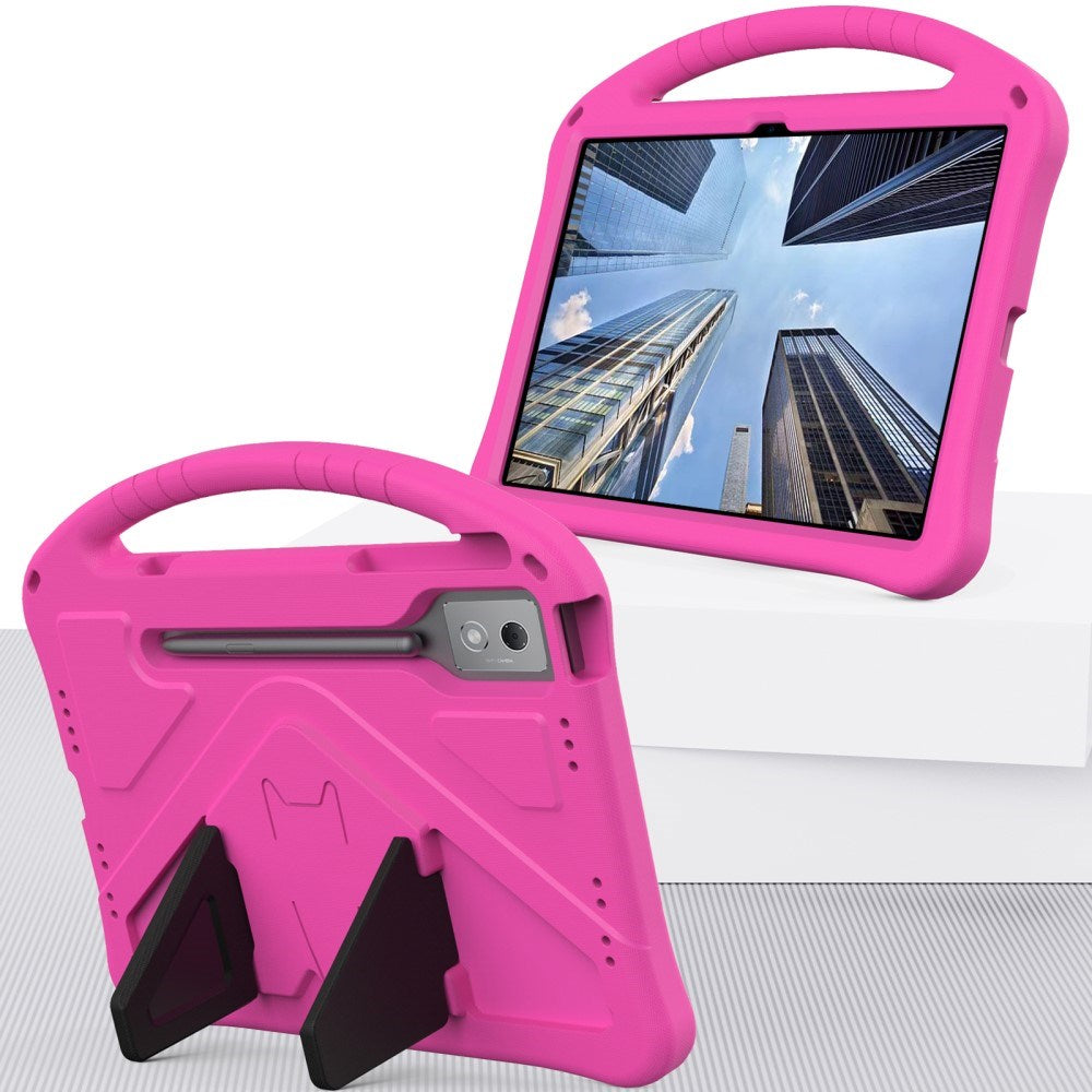 EIDERWOOD Lenovo Idea Tab Pro Anti-Drop Tablett Deksel med Håndtak og Stativfunksjon - Rosa