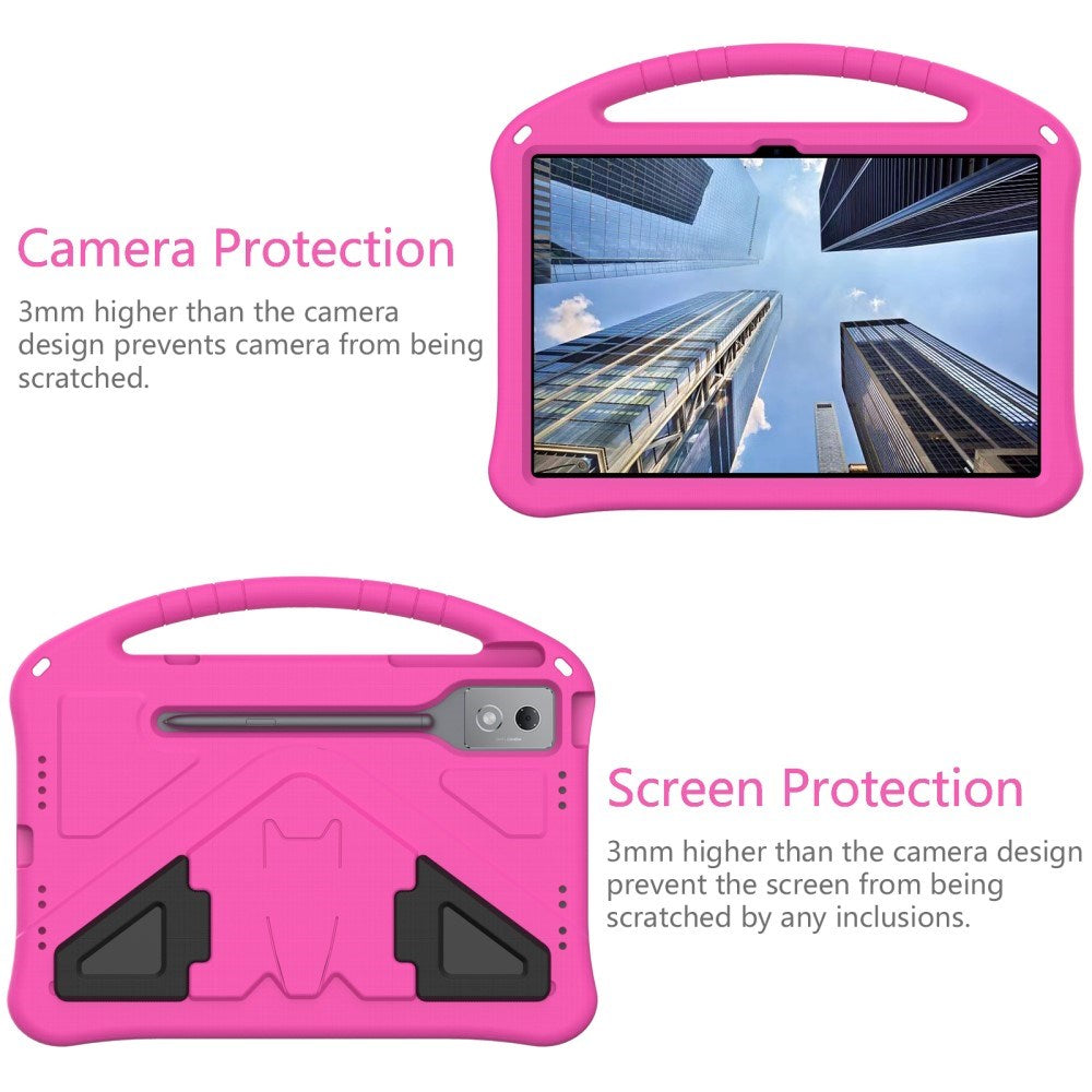 EIDERWOOD Lenovo Idea Tab Pro Anti-Drop Tablett Deksel med Håndtak og Stativfunksjon - Rosa