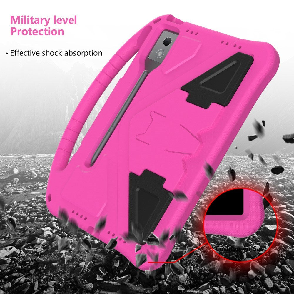 EIDERWOOD Lenovo Idea Tab Pro Anti-Drop Tablett Deksel med Håndtak og Stativfunksjon - Rosa