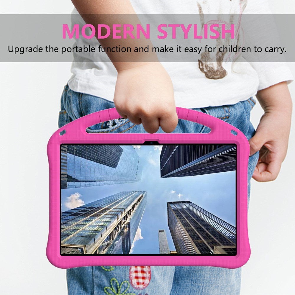EIDERWOOD Samsung Galaxy Tab S10 FE+ (Plus) Anti-Drop Tablett Deksel med Håndtak og Stativfunksjon - Rosa
