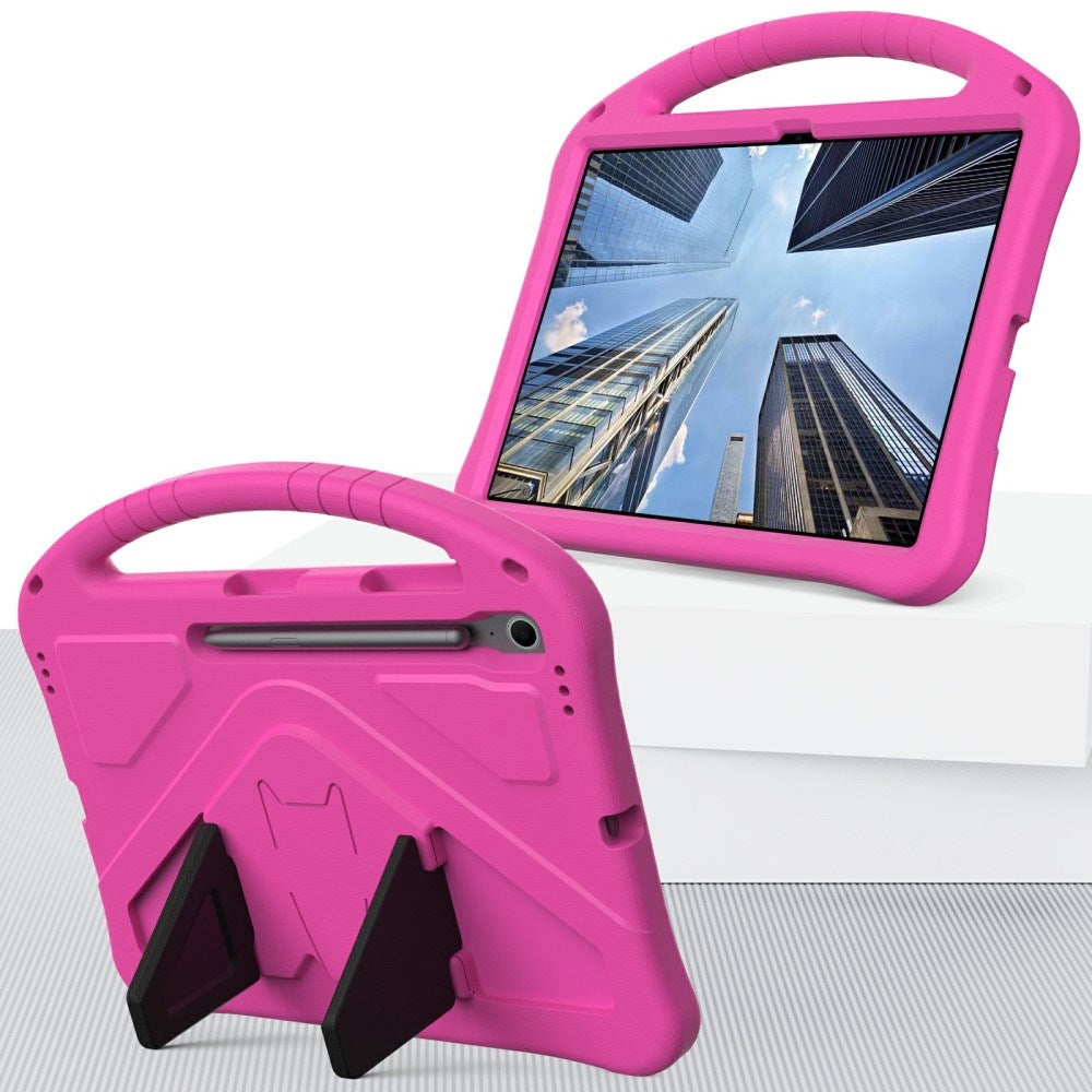 EIDERWOOD Samsung Galaxy Tab S10 FE+ (Plus) Anti-Drop Tablett Deksel med Håndtak og Stativfunksjon - Rosa