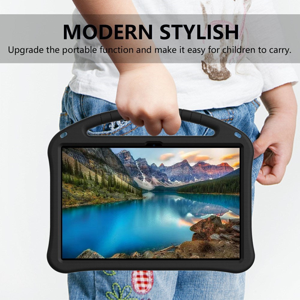 EIDERWOOD Samsung Galaxy Tab S10 FE+ (Plus) Anti-Drop Tablett Deksel med Håndtak og Stativfunksjon - Svart