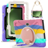 Samsung Galaxy Tab Active5 Pro / Active4 Pro EIDERWOOD Hybrid Plast Barne Deksel m. Kickstand & Stropp - Multi