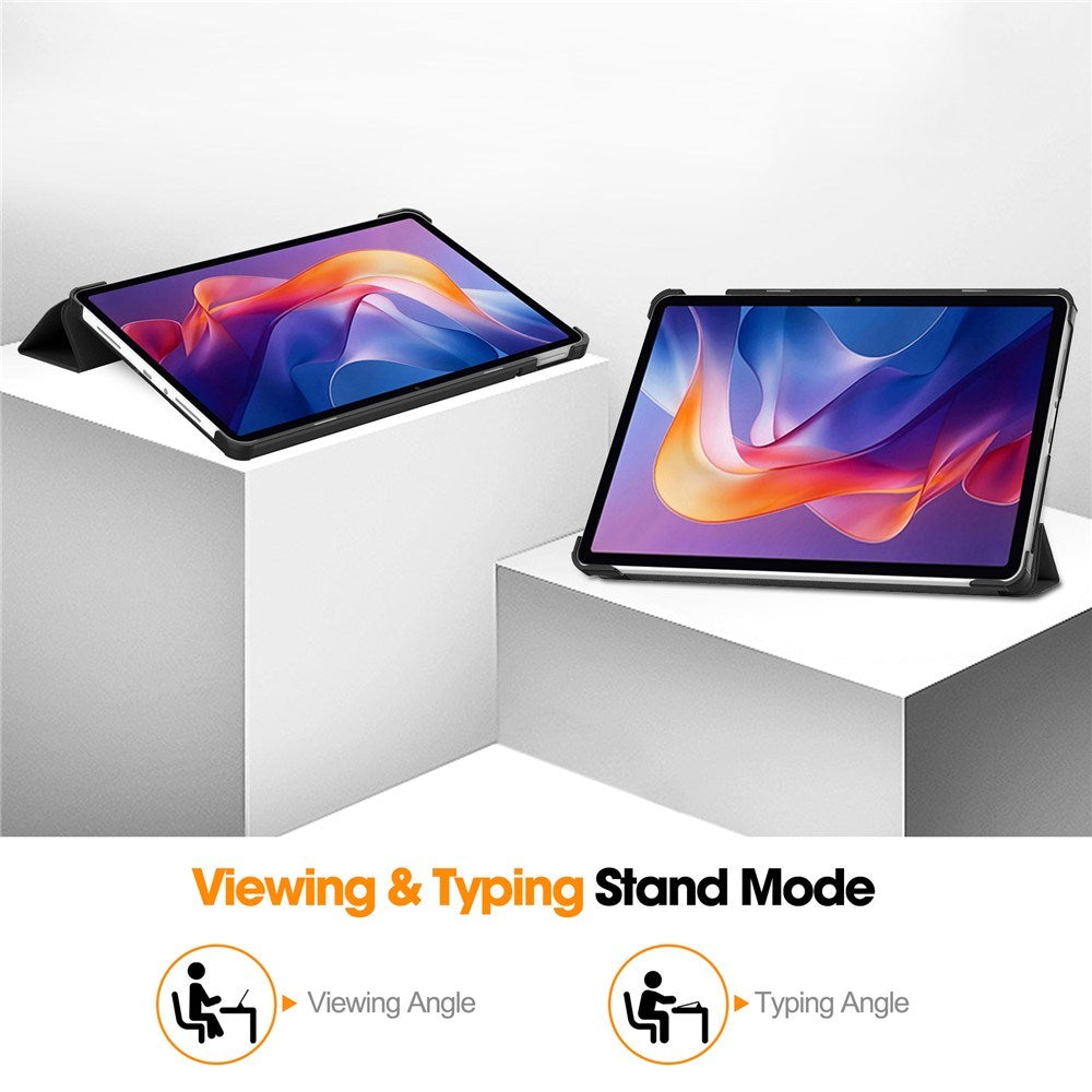 Xiaomi Redmi Pad 2 EIDERWOOD Kunstskinn Flipp Deksel - Svart