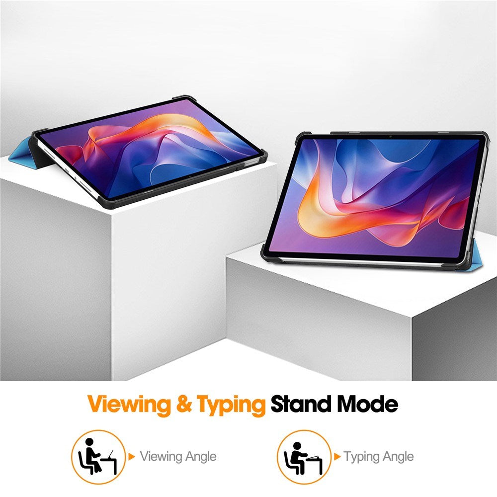 Xiaomi Redmi Pad 2 EIDERWOOD Kunstskinn Flipp Deksel - Lyseblå