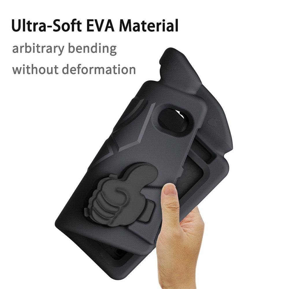EIDERWOOD iPad Mini (2024 / 2021) Barn Deksel m. Thumb Kickstand - Svart