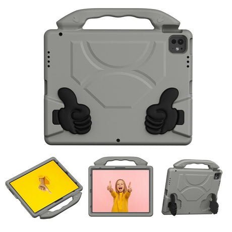 EIDERWOOD iPad Pro 12.9" (2022-2018) / Air 13" (2026-2024) / Pro 13" (2025-2024) Barn Deksel m. Thumb Kickstand - Grå