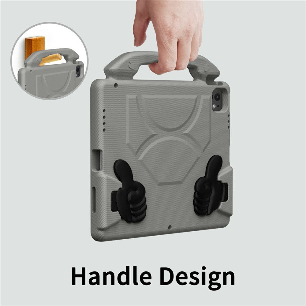 EIDERWOOD iPad Pro 12.9" (2022-2018) / Air 13" (2026-2024) / Pro 13" (2025-2024) Barn Deksel m. Thumb Kickstand - Grå