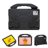 EIDERWOOD Xiaomi Redmi Pad 2 / SE / 6 / 5 / Lenovo Tab M11 / Samsung Galaxy Tab S10 FE / S9 FE / S9 / S8 / S7 Barn Deksel m. Thumb Kickstand - Svart