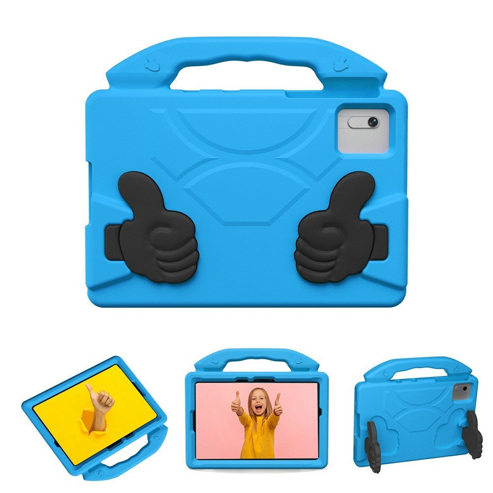 EIDERWOOD Xiaomi Redmi Pad 2 / SE / 6 / 5 / Lenovo Tab M11 / Samsung Galaxy Tab S10 FE / S9 FE / S9 / S8 / S7 Barn Deksel m. Thumb Kickstand - Blå