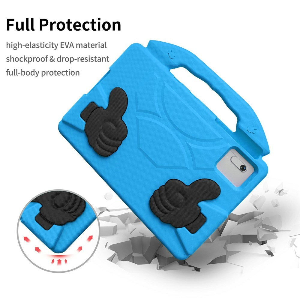 EIDERWOOD Xiaomi Redmi Pad 2 / SE / 6 / 5 / Lenovo Tab M11 / Samsung Galaxy Tab S10 FE / S9 FE / S9 / S8 / S7 Barn Deksel m. Thumb Kickstand - Blå