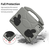 EIDERWOOD Xiaomi Redmi Pad 2 / SE / 6 / 5 / Lenovo Tab M11 / Samsung Galaxy Tab S10 FE / S9 FE / S9 / S8 / S7 Barn Deksel m. Thumb Kickstand - Grå