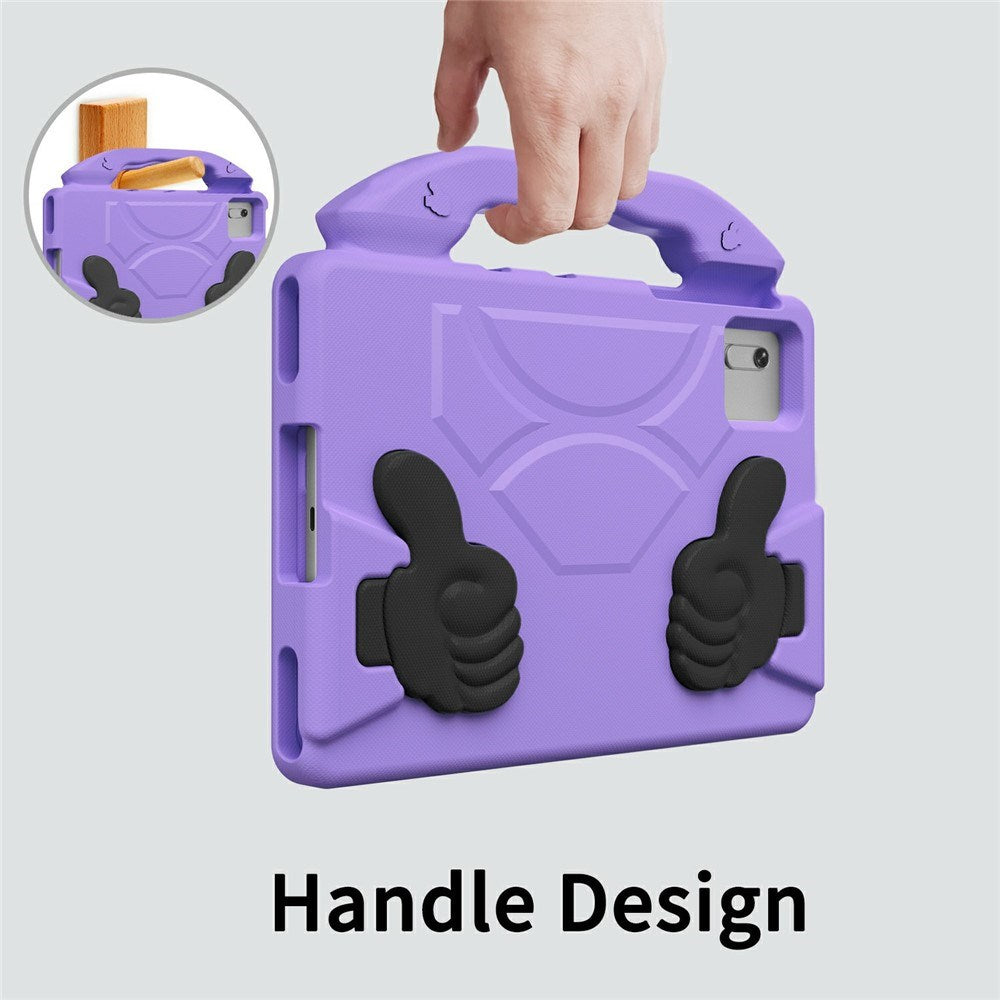 EIDERWOOD Xiaomi Redmi Pad 2 / SE / 6 / 5 / Lenovo Tab M11 / Samsung Galaxy Tab S10 FE / S9 FE / S9 / S8 / S7 Barn Deksel m. Thumb Kickstand - Lilla