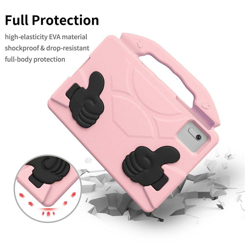 EIDERWOOD Xiaomi Redmi Pad 2 / SE / 6 / 5 / Lenovo Tab M11 / Samsung Galaxy Tab S10 FE / S9 FE / S9 / S8 / S7 Barn Deksel m. Thumb Kickstand - Rosa