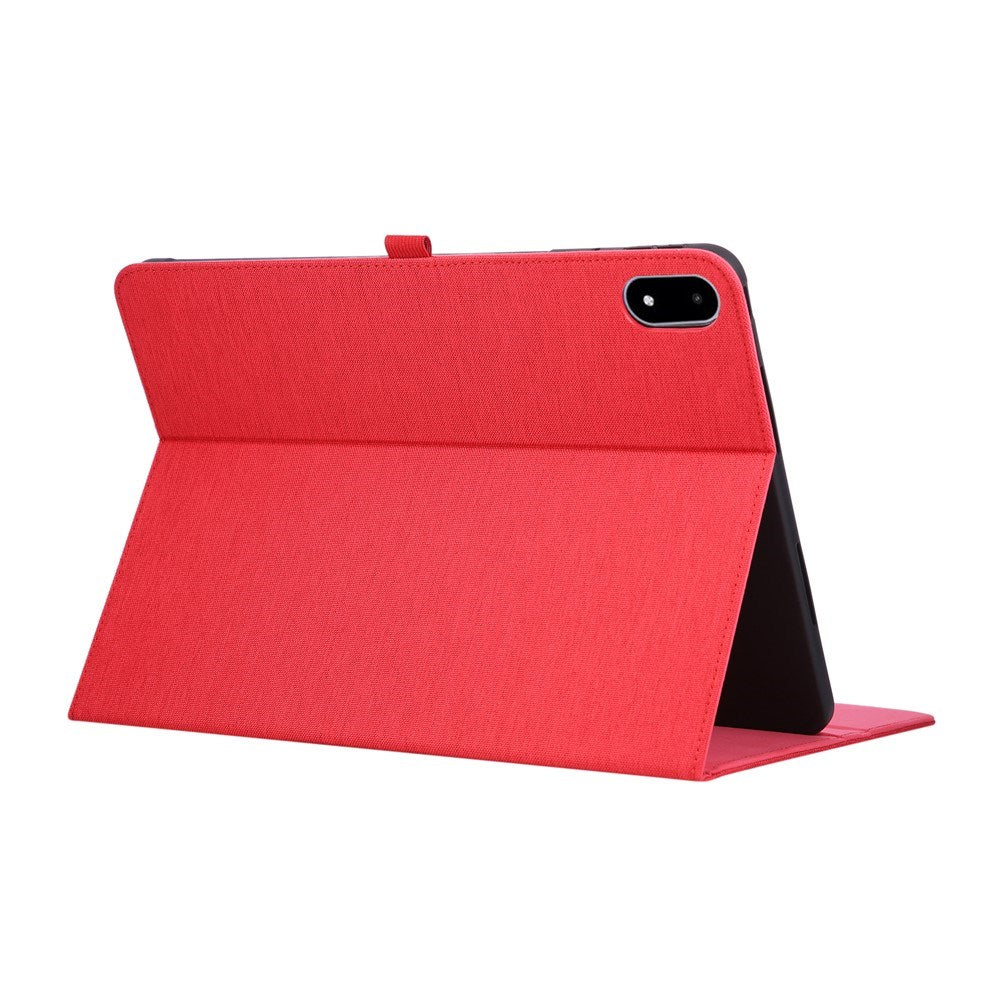 OnePlus Pad 3 Kunstskinn Flip Deksel m. Kortholder & Ståfunksjon - Rød