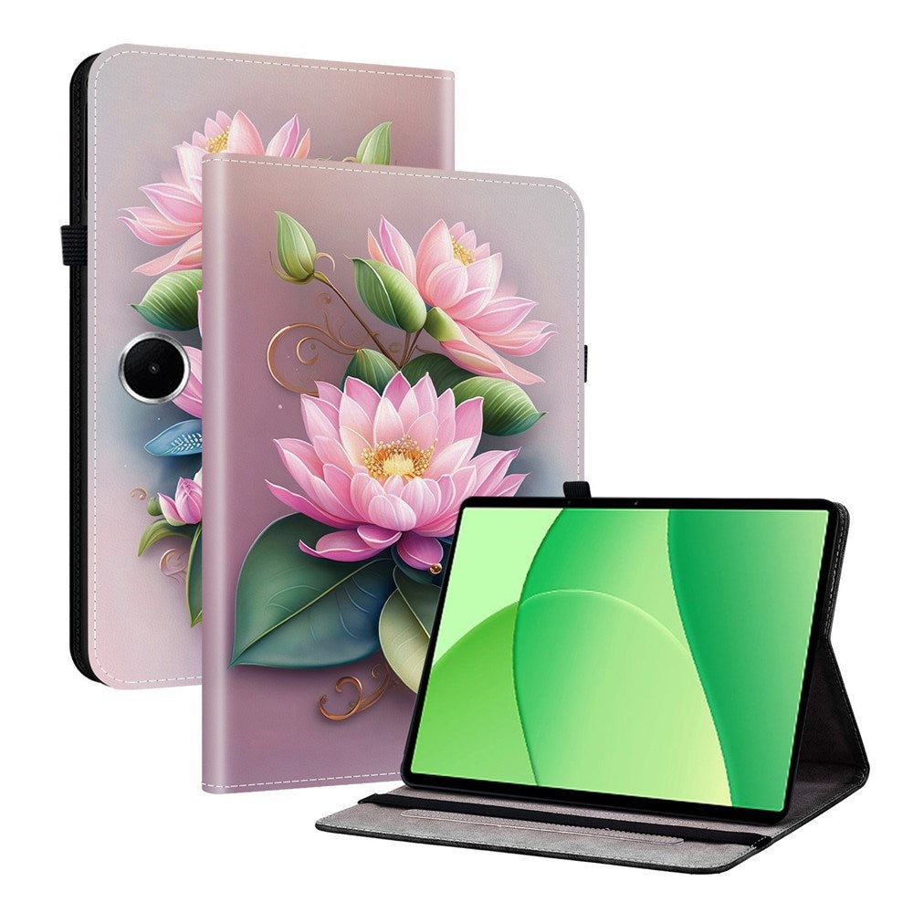 OnePlus Pad Lite EIDERWOOD Kunstskinn Flipp Deksel med Motiv - Lotusblomst