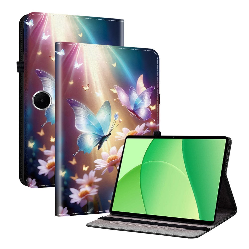 OnePlus Pad Lite EIDERWOOD Kunstskinn Flipp Deksel med Motiv - Sommerfugler / Blomster