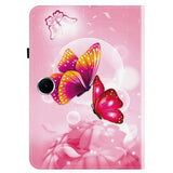OnePlus Pad Lite EIDERWOOD Kunstskinn Flipp Deksel med Motiv - Rosa Sommerfugler