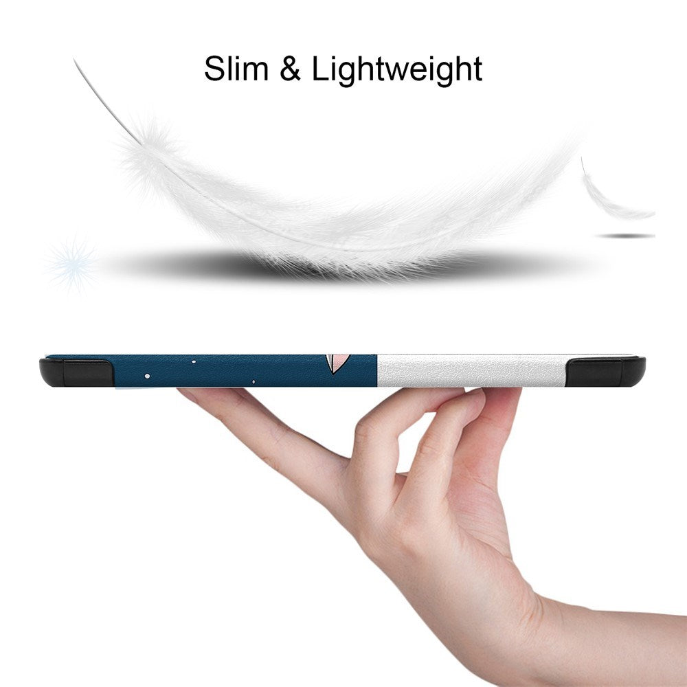 EIDERWOOD Samsung Galaxy Tab S11 / S10 Lite Kunstskinn Flipp Deksel med Motiv - Sovende Katt