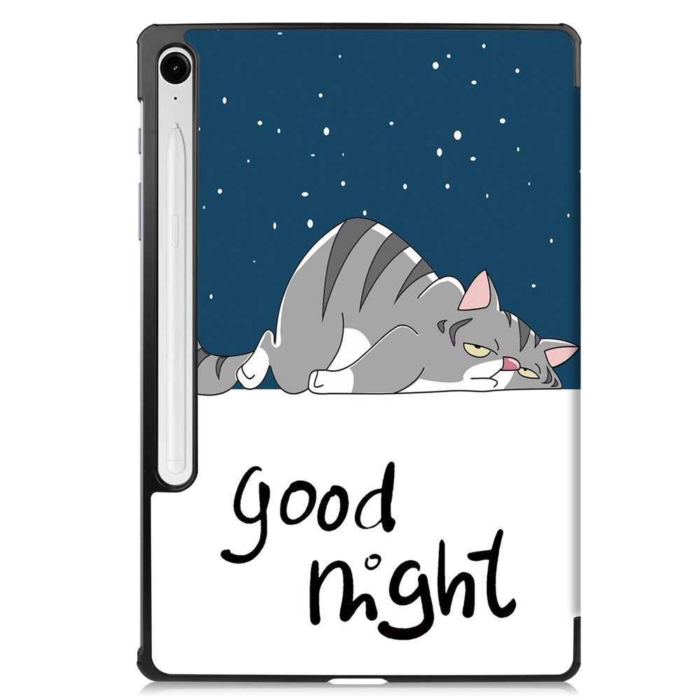 EIDERWOOD Samsung Galaxy Tab S11 / S10 Lite Kunstskinn Flipp Deksel med Motiv - Sovende Katt