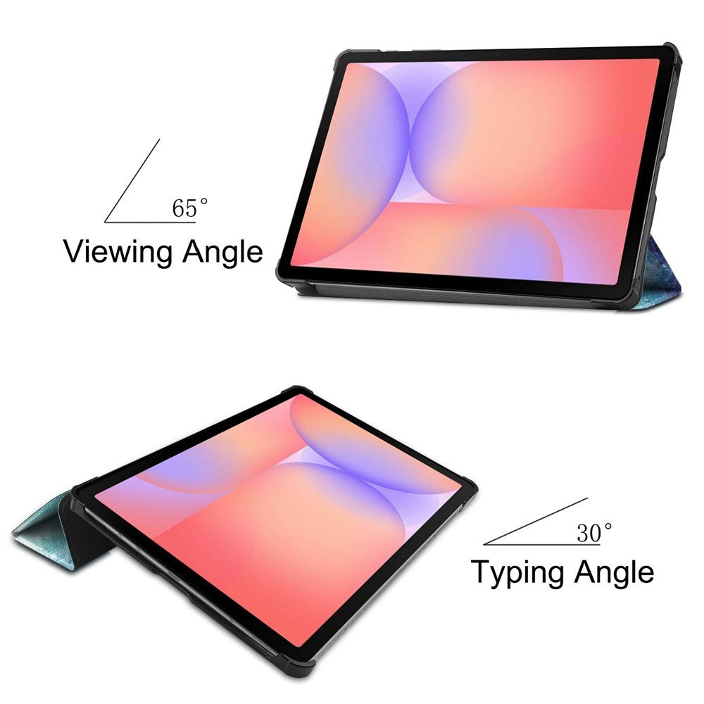 EIDERWOOD Samsung Galaxy Tab S11 / S10 Lite Kunstskinn Flipp Deksel med Motiv - Galakse
