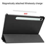EIDERWOOD Samsung Galaxy Tab S11 / S10 Lite Tri-Fold Kunstskinn Flip Deksel – Svart