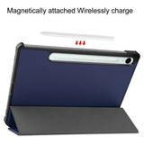 EIDERWOOD Samsung Galaxy Tab S11 / S10 Lite Tri-Fold Kunstskinn Flip Deksel – Blå
