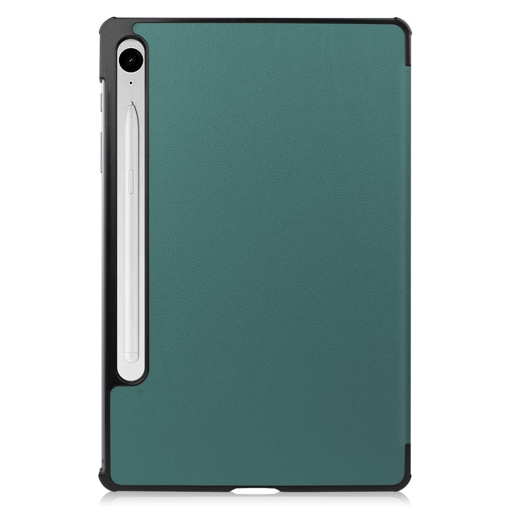 EIDERWOOD Samsung Galaxy Tab S11 / S10 Lite Tri-Fold Kunstskinn Flip Deksel – Grønn
