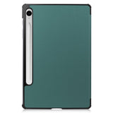 EIDERWOOD Samsung Galaxy Tab S11 / S10 Lite Tri-Fold Kunstskinn Flip Deksel – Grønn