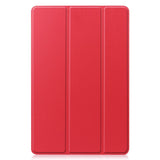 EIDERWOOD Samsung Galaxy Tab S11 / S10 Lite Tri-Fold Kunstskinn Flip Deksel – Rød