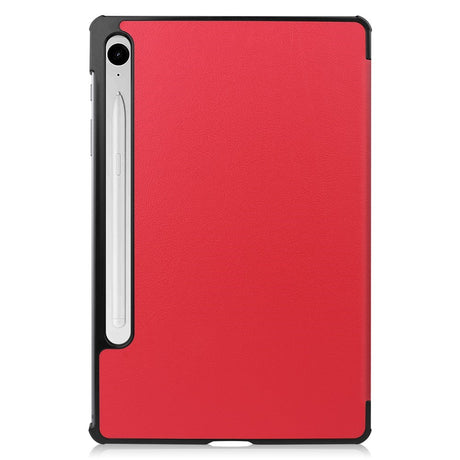 EIDERWOOD Samsung Galaxy Tab S11 / S10 Lite Tri-Fold Kunstskinn Flip Deksel – Rød