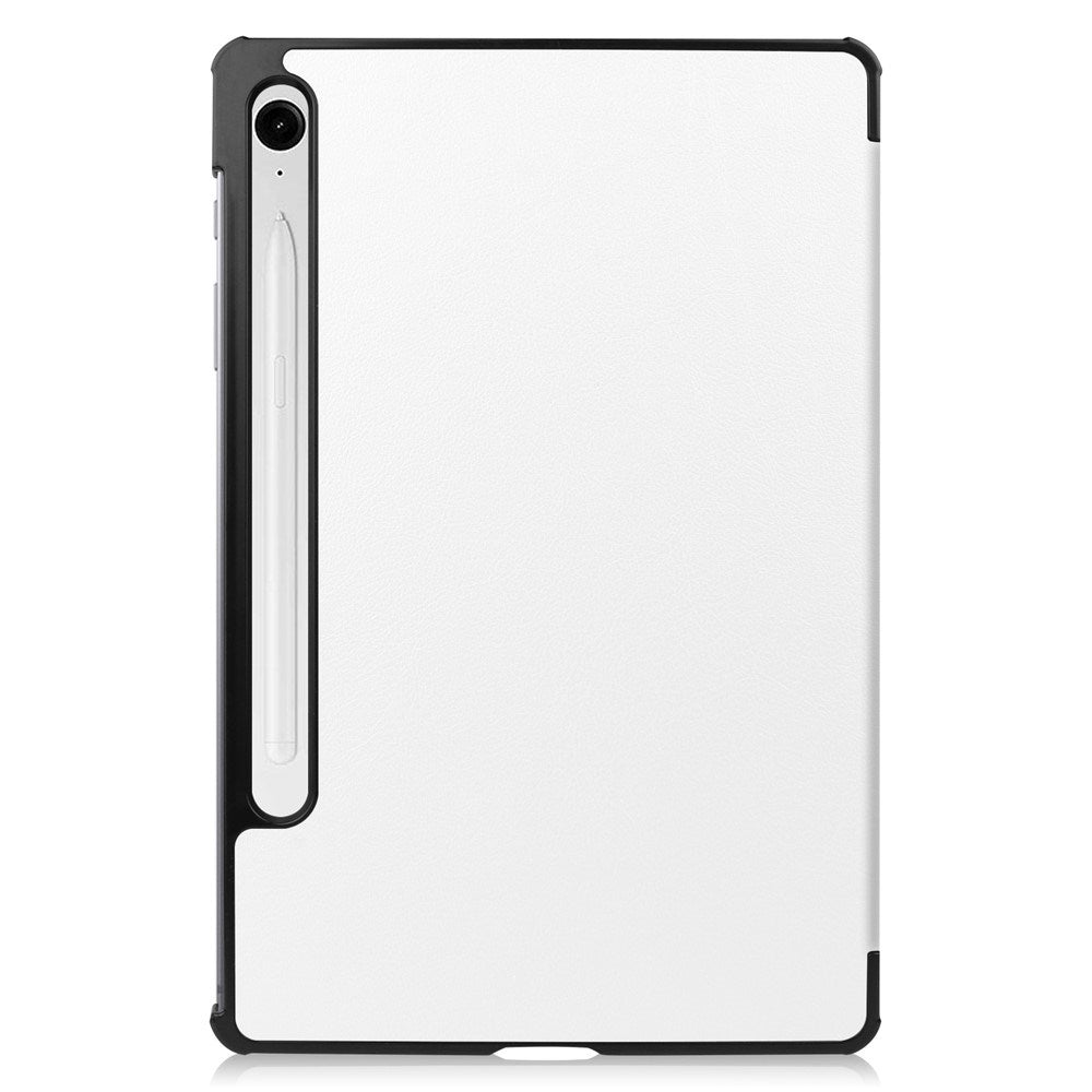 EIDERWOOD Samsung Galaxy Tab S11 / S10 Lite Tri-Fold Kunstskinn Flip Deksel – Hvit