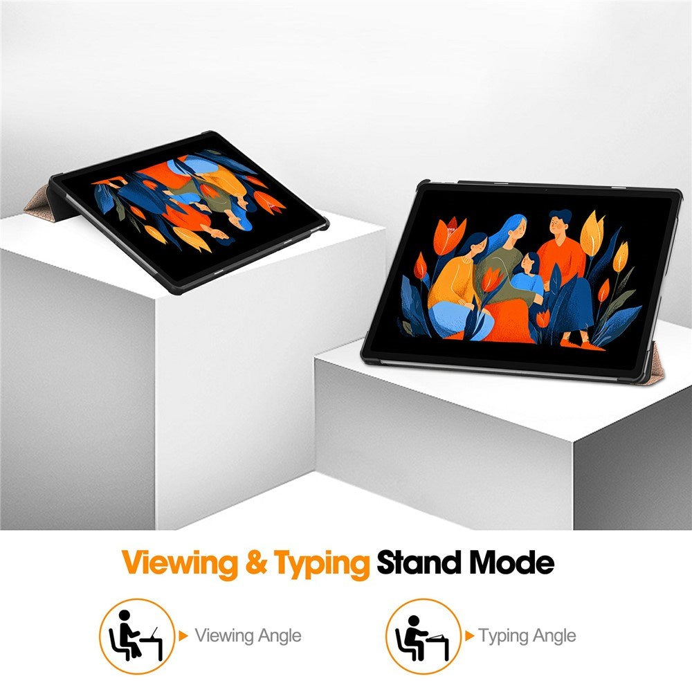 Lenovo Idea Tab Plus 12,1" EIDERWOOD Kunstskinn Flip Deksel med Flippfunksjon – Rose Gold