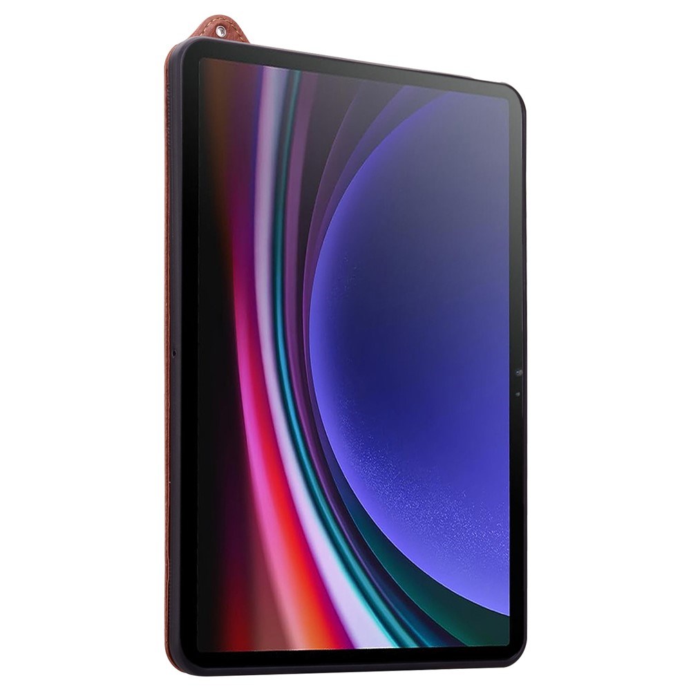 EIDERWOOD Samsung Galaxy Tab S11 Ultra Hard Plastdeksel i Kunstskinn med Håndtak - Brun