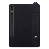 EIDERWOOD Samsung Galaxy Tab S11 Ultra Hard Plastdeksel i Kunstskinn med Håndtak - Svart
