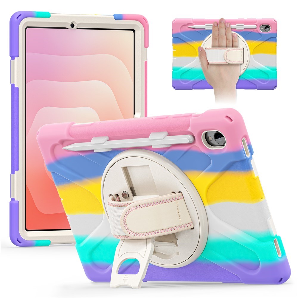 EIDERWOOD Samsung Galaxy Tab S11 Støtsikkert Deksel med 360 Graders Roterbar Støtte & Borrelåsstropp - Multi