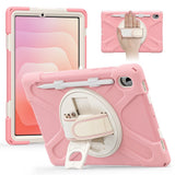 EIDERWOOD Samsung Galaxy Tab S11 Støtsikkert Deksel med 360 Graders Roterbar Støtte & Borrelåsstropp - Rosa