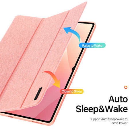 Samsung Galaxy Tab S11 Ultra DUX DUCIS DOMO Series Flip Deksel med Penneholder - Rosa