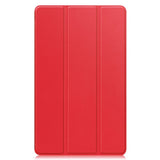 Samsung Galaxy Tab A11 EIDERWOOD Skinn Deksel m. Stativfunksjon - Rød