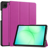 Samsung Galaxy Tab A11 EIDERWOOD Skinn Deksel m. Stativfunksjon - Lilla
