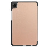Samsung Galaxy Tab A11 EIDERWOOD Skinn Deksel m. Stativfunksjon - Rose Gold