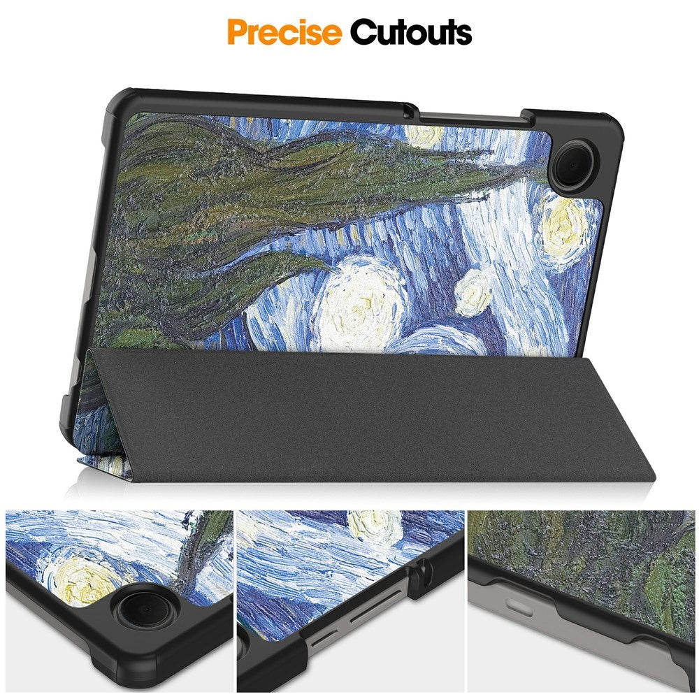 EIDERWOOD Samsung Galaxy Tab A11 Kunstskinn Flipp Deksel med Motiv - Nattehimmelen