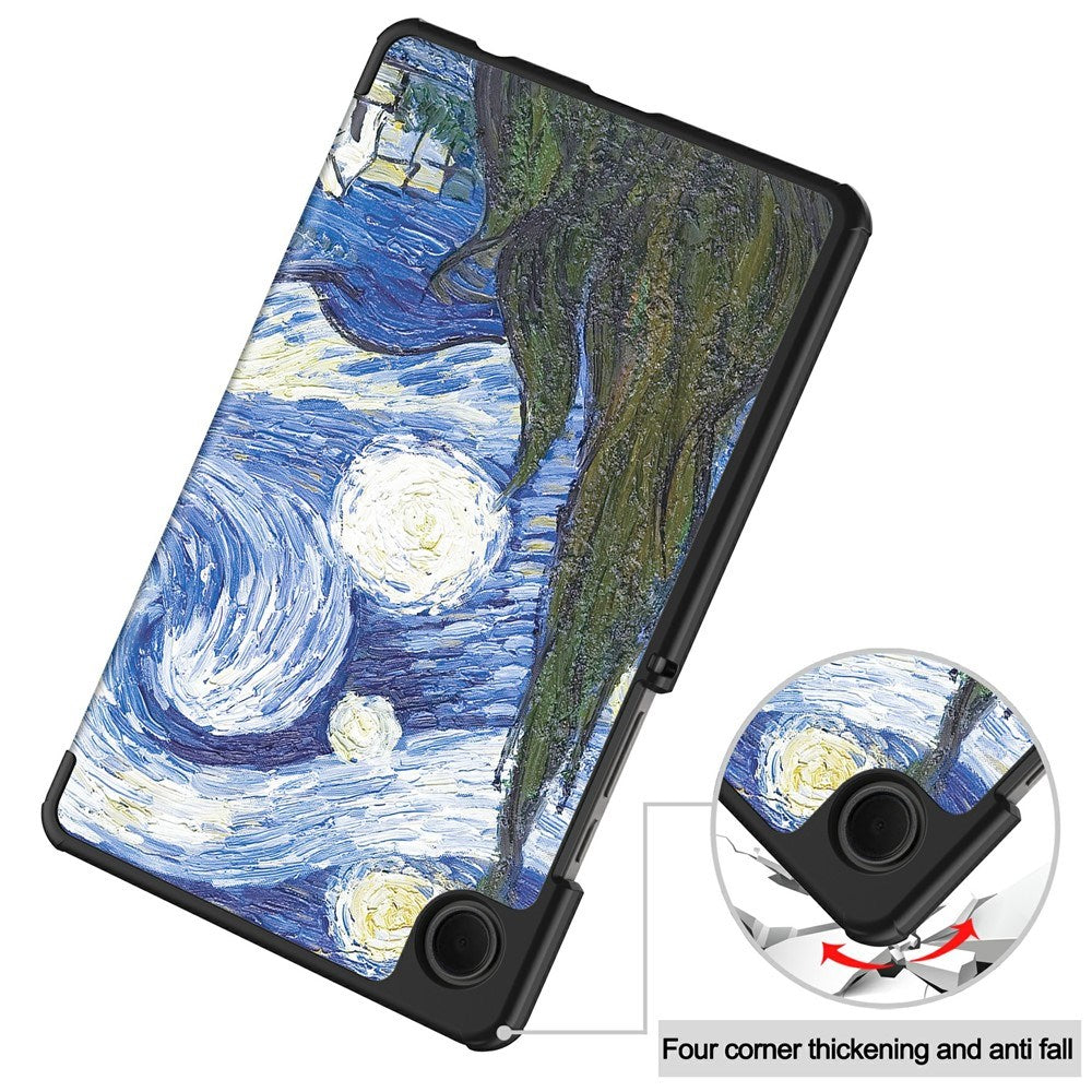EIDERWOOD Samsung Galaxy Tab A11 Kunstskinn Flipp Deksel med Motiv - Nattehimmelen
