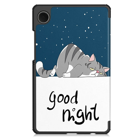 EIDERWOOD Samsung Galaxy Tab A11 Kunstskinn Flipp Deksel med Motiv - Sovende Katt