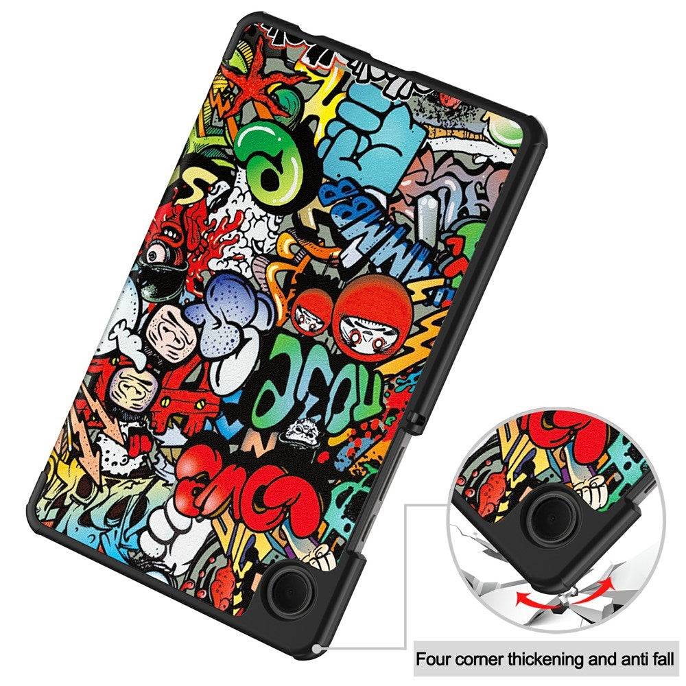 EIDERWOOD Samsung Galaxy Tab A11 Kunstskinn Flipp Deksel med Motiv - Graffiti
