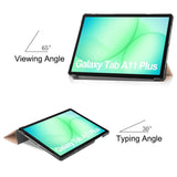 Samsung Galaxy Tab A11+ (Plus) EIDERWOOD Kunstskinn Deksel med Stativfunksjon - Rose Gold